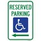Signmission Reserved Parking With Handicapped Symbol With Left Aluminum, 12" x 18", A-1218-24775 A-1218-24775 - alternate 1